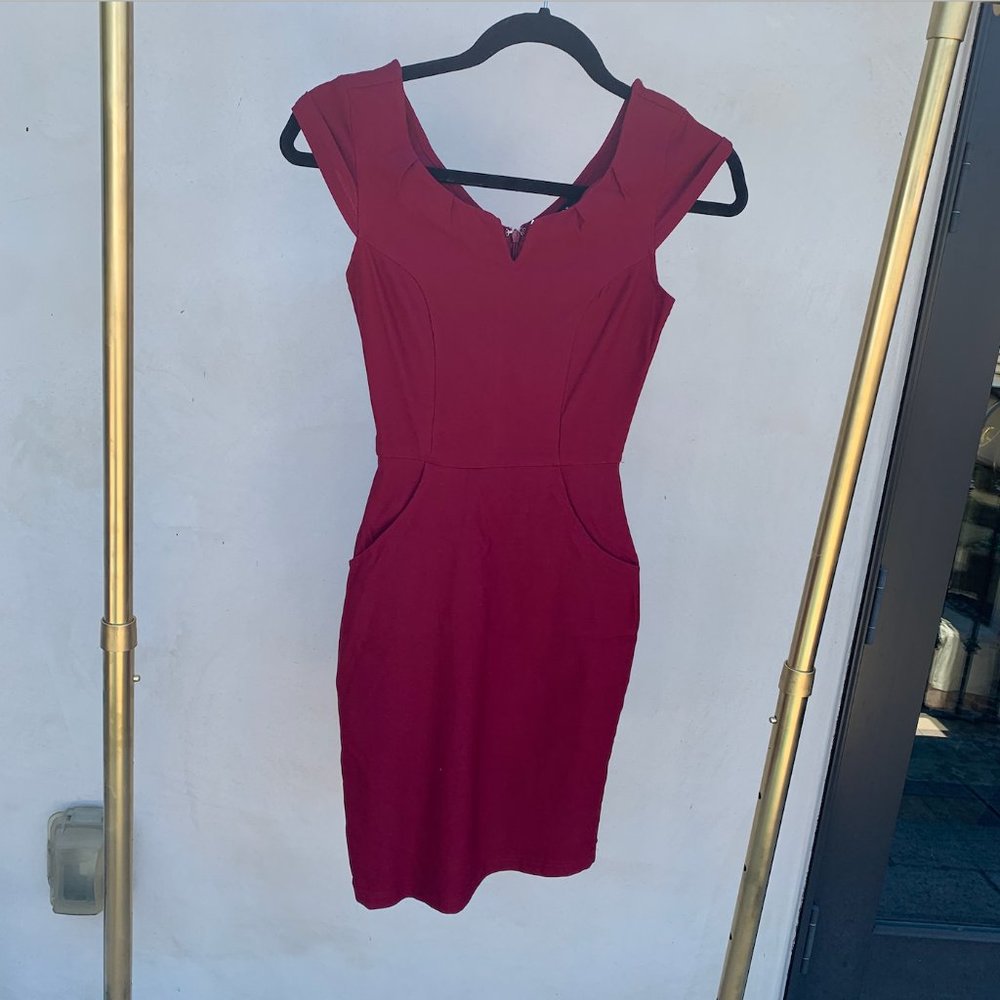 Lulu's Business Maroon dress